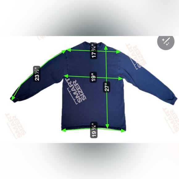 Vintage - Puritan 100% Cotton Men’s Long Sleeve Crew Neck Shirt - Medium - Navy - Picture 4 of 4